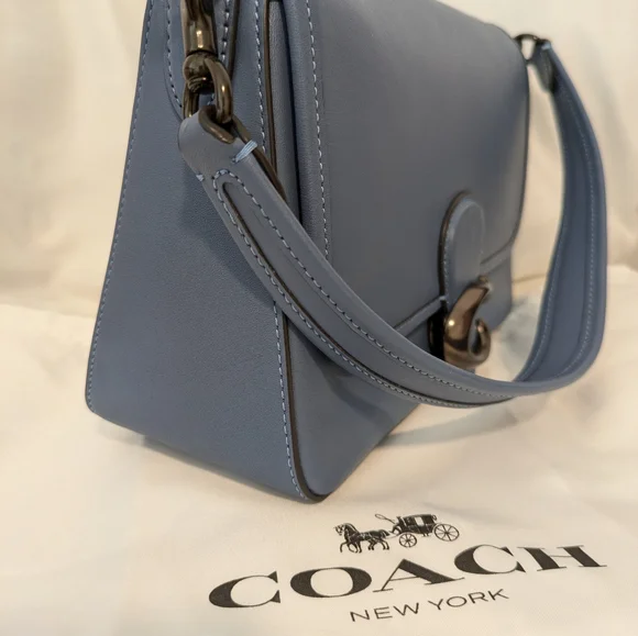 Coach Soft Tabby Shoulder Bag in Chambray (blue) - Picture 4 of 14
